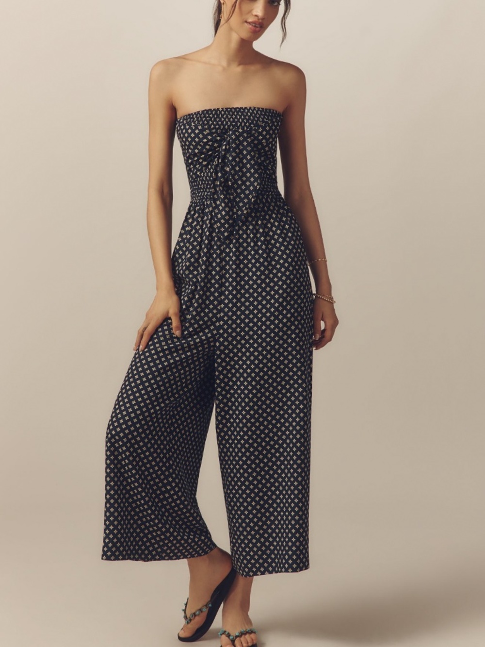 Strapless romper Anthropologie